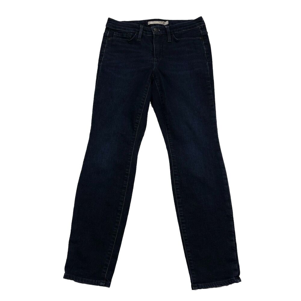 Athleta Skulptek Skinny Jeans Womens 4 Petite Dark Blue 5 Pocket